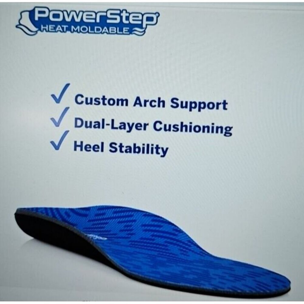 Powerstep Unisex's Archmolds Maximum Orthotic Insoles, Blue, Women's 4.5-5